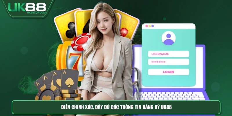 Điền chính xác, đầy đủ các thông tin đăng ký UK88