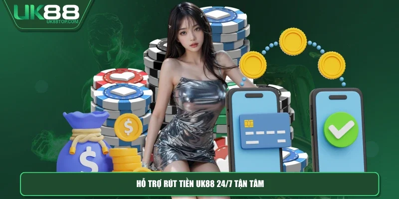 Hỗ trợ rút tiền UK88 24/7 tận tâm